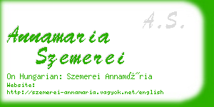 annamaria szemerei business card